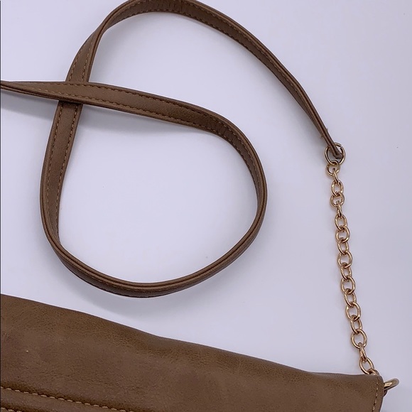 SuiteBlanco Crossbody Purse Tan Chevron Studded - Picture 16 of 16